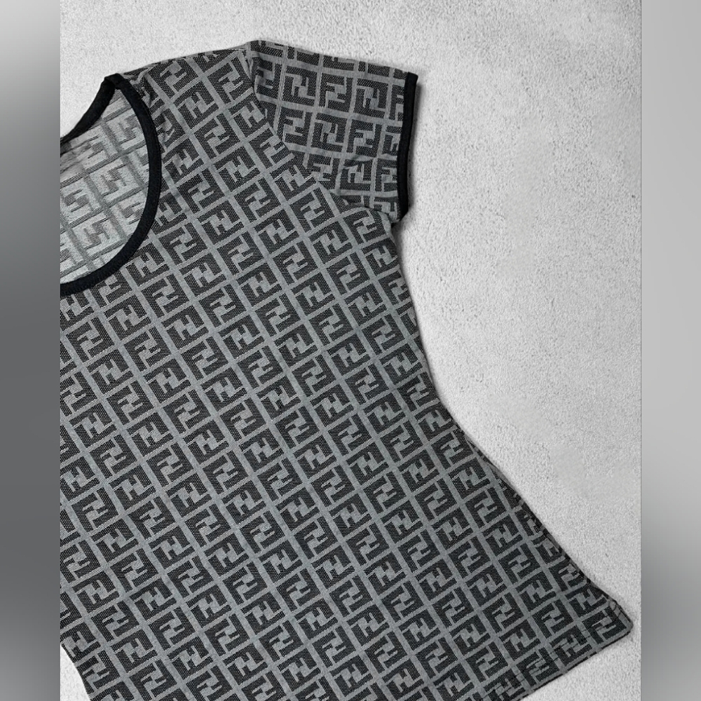 Fendi Zucca Black/Gray Shirt - Picture 6 of 12